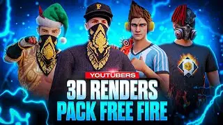 YOUTUBERS 3D RENDER PACK FREE FIRE || 100+ UNIQUE 3D RENDERS ||KARTIK GFX❤️