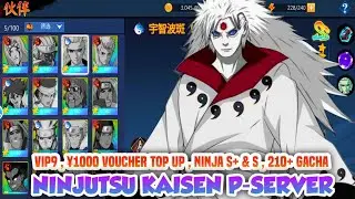 Ninjutsu Kaisen Private Server - VIP9 , ¥1000 Voucher Top Up , Ninja S+ & S , 210+ Ticket Gacha