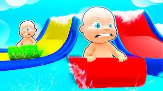 BABIES GO TO HUGE WATERPARK! (Who's Your Daddy?)