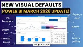 New Visual Defaults Power BI March 2026 Update