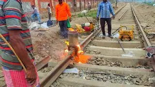 DeceThermite welding process for joining railway tracks #train