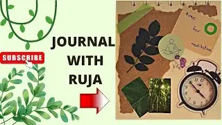 Green Journal with me | relaxing journal in nature | satisfying | ASMR [no talking] | green journal