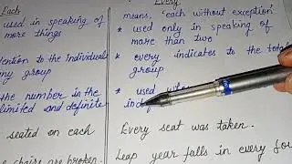 Difference between each and every/English grammar