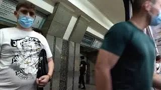 81-714.5 #0587 в составе поезда 0195-0194, ст.Метростроителей-ст.Победа, г.Харьков