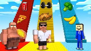 GYM vs FAT vs THIN Stairs Battle in Minecraft..