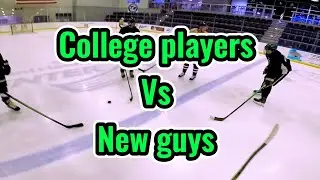 Hockey Journey 🏒 | Playing against college players with only 4 months experience