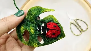 Beautiful 3D Ladybug Hand Embroidery - Simple Steps for Beginners