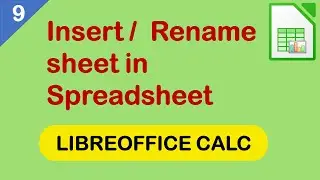 Insert Rename sheet in calc | MS Excel