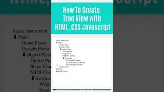 How To Create Tree View HTML, CSS and Javascript