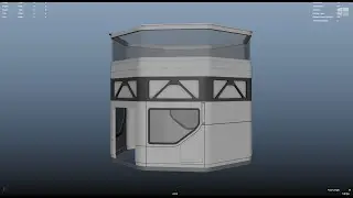 Sci fi Outpost modeling in Autodesk Maya 2023 (2)