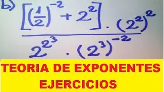 Teoría De Exponentes Ejercicios Resueltos | Leyes De Exponentes Ejercicios Resueltos | Ejemplo 01