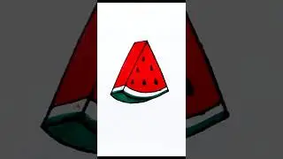 Satisfying art 🍉#art #shorts #craft #satisfying #drawing #youtubeshorts #fyp #creative
