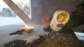 Slo-Mo beer can whacking