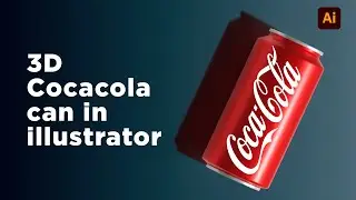 Crafting a Realistic 3D Coca-Cola Can in Illustrator.  