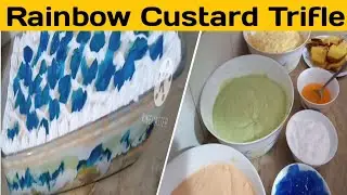 Rainbow Custard Trifle Recipe In English/Urdu
