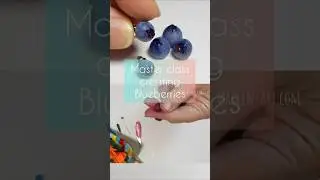 Master class on creating blueberries from polymerclay. Handmade berries.