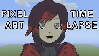 Minecraft Pixel Art Timelapse - Ruby Rose (RWBY)
