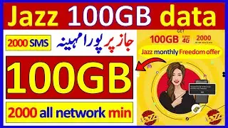 100 gb internet package jazz || jazz monthly internet package || jazz monthly freedom offer