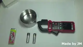 How to make a fire with battery and gum wrapper (DC Current measured)