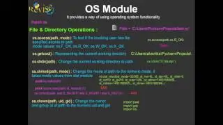 pyrevise 11: SYS  and OS module