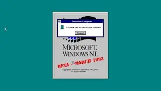 Windows NT 3.1 Startup and Shutdown Screen Evolution
