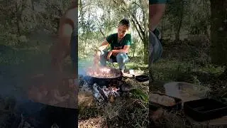 Cooking outdoor ASMR