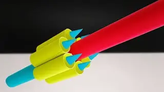 New paper gun | how to make Paper gun | homemade blow gun, simple paper toy, 10 shot gun
