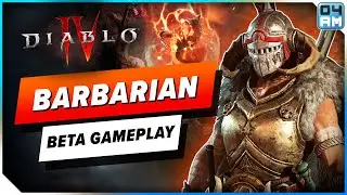 Diablo 4 Max Lv Barbarian Beta Gameplay - Dungeons, Boss, Legendaries & Transmog