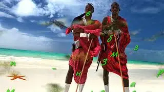 Танзания, остров Занзибар.  Бирюзовая  вода,  белый песок.   Tanzania, the island of Zanzibar.