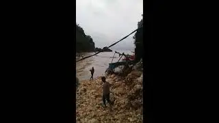 Kondisi pantai ngrenehan setelah diterjang banjir