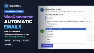 Automatic WooCommerce Emails by Order Status (to Customer, Warehouse or Team)