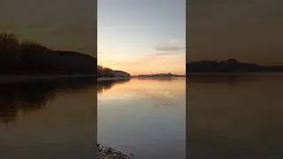 Осенний закат на Оби