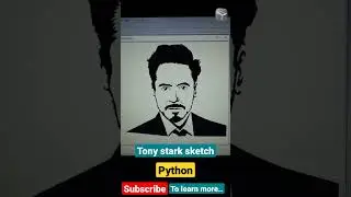 Tony stark sketch using Python | Python graphics | Python sketchpy |Python turtle