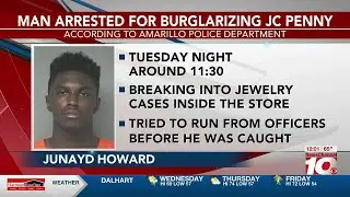 VIDEO: Amarillo police arrest man charged with burglary of JC Penney