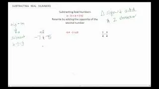 097- 4  Subtracting Real Numbers