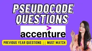 Accenture Pseudo Code || Asked in Accenture || Pseudocode Questions | Accenture Exam