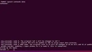 FWDNXT Inference Engine speech commands demonstration