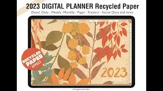2023  ✨NEW ✨ DIGITAL PLANNER RECYCLED PAPER EFFECT