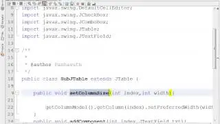 06 Jtable, Customize JTable with Size and addComponent