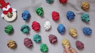 DECORACION DE NAVIDAD - MATERIAL RECICLADO / FACIL EN CASA