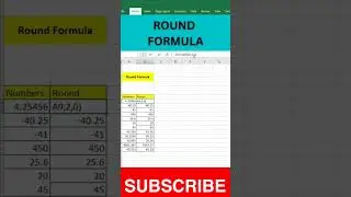 Round formula in Excrl#shorts #excel #viralvideo #exceltutorial #exceltips