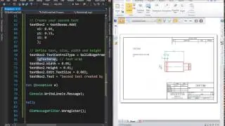 Solid Edge Macro Tutorial with C# - 43 - Draft - Create new text