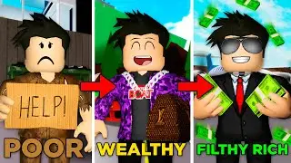 POOR to WEALTHY to FILTHY RICH... A Roblox Brookhaven 🏡RP Movie