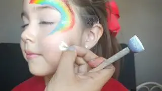 Stencil plantillas para pintacaritas diseño arcoiris | Face Painting Rainbow desing