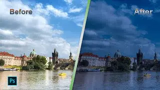 Turn Day into Night in Photoshop | Photoshop Tutorial