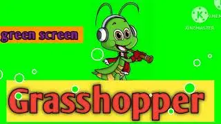 Grasshopper green  screen video.