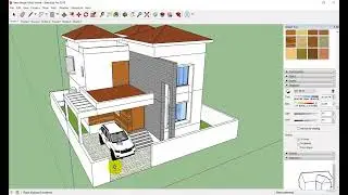 SketchUp Tutorial - Paint Bucket, 3D Components from the Internet, Shadows, Camera, and Animation