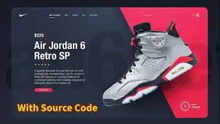 Build A Responsive Shoe Website landing page using | HTML & CSS | Ecommerce Website html css