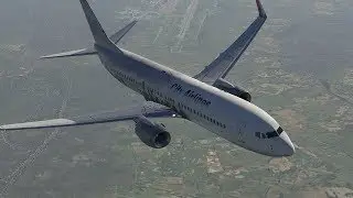 X-plane 11 B737-800 RGmod UMMS/UUEE  (Отказ левого двигателя)