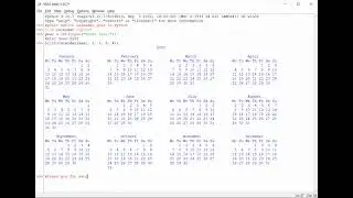 Print entire calendar year in Python.